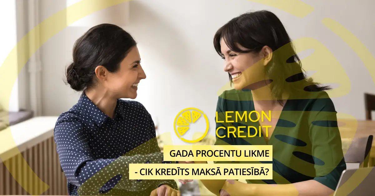 bilde gada procentu likme - cik kredīts maksā patiesībā?